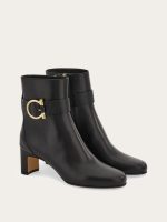 Ferragamo Gancini ornament mid heel ankle boot - Image 8